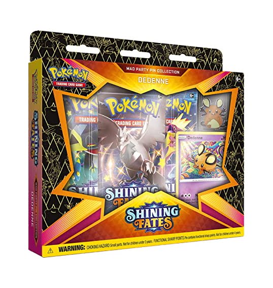 Shining Fates Pokémon Mad Party Pin Collection Box Set [Set of 4